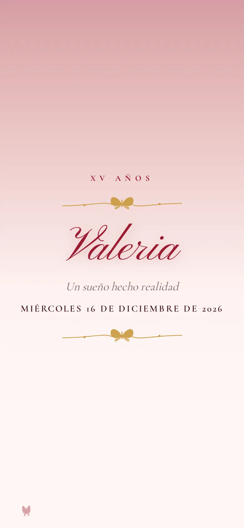Invitación Rubí de ejemplo